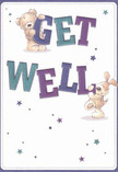 Perfect for sending a wave of healing through Elephant and Castle, this uplifting get well card features a delightful teddy bear and a joyful puppy, their playfulness capturing the area's signature warmth and sense of community. The bear's softly rounded shape cozies up to the striking letters of 'GET,' while the puppy's floppy ears brush against 'WELL,' each letter expressed in bold indigo and teal tones that reflect the colours of locally-loved bluebells and irises. Wisps of star-shaped sparkles float across the creamy white background, bringing to mind the cheerful atmosphere of the local market and moments shared in Elephant Park. The gentle brushstrokes shaping each furry figure heighten the tactile sense of comfort-almost like the plushness of a paw or the soft embrace of a well-wrapped bouquet from a familiar shop near Walworth Road. This card's infectious spirit and innocence, wrapped in breathable lightness and affection, make it an ideal companion to a thoughtfully chosen arrangement-bringing comfort, encouragement, and a little touch of Elephant and Castle sunshine to anyone on their road to recovery.
